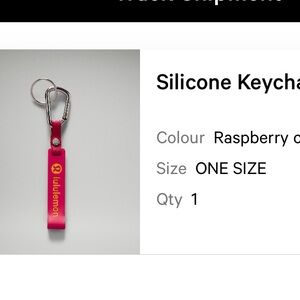 Lululemon Silicone Keychain - Raspberry Coulis/Mango